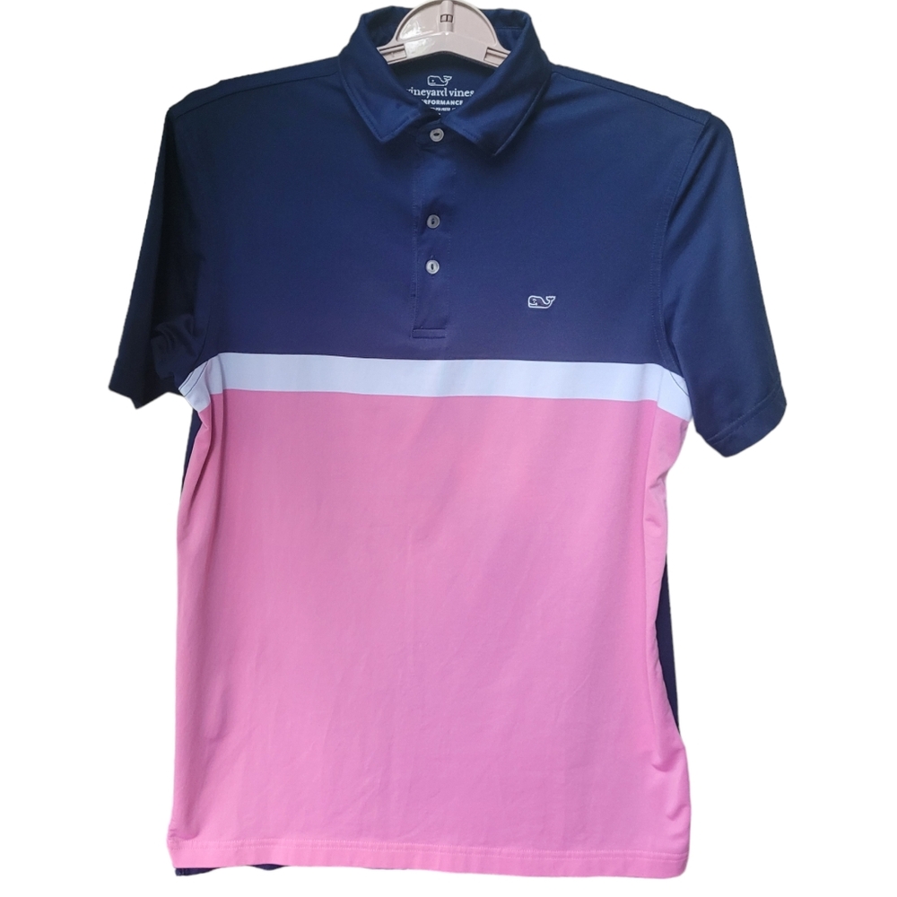 Vineyard Vines McGovern Engineer Stripe Sankaty Performance Polo Size S - Picture 2 of 14
